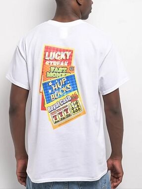 NWT HUF White Lucky Short-Sleeve Tee T Shirt Size US  Men's XL